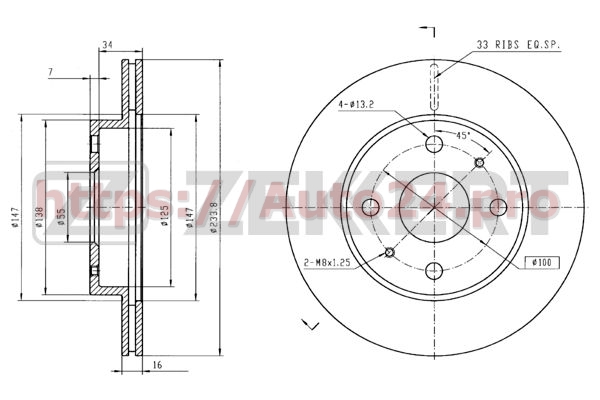 BS-5725 Zekkert для DAIHATSU 43512B1050