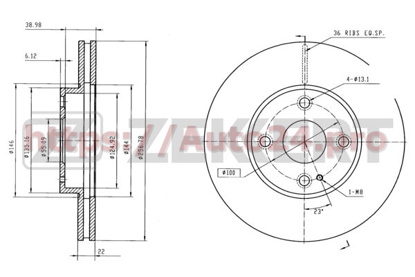 BS-5749 Zekkert для MAZDA B5303325XE