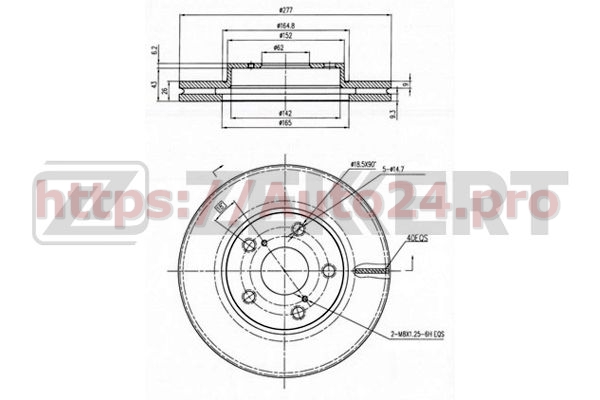 BS-5750 Zekkert для TOYOTA 4351202330