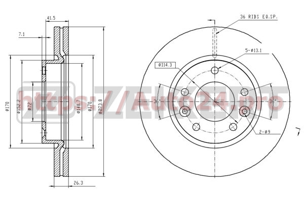 BS-5761 Zekkert для KIA 0K55A33251