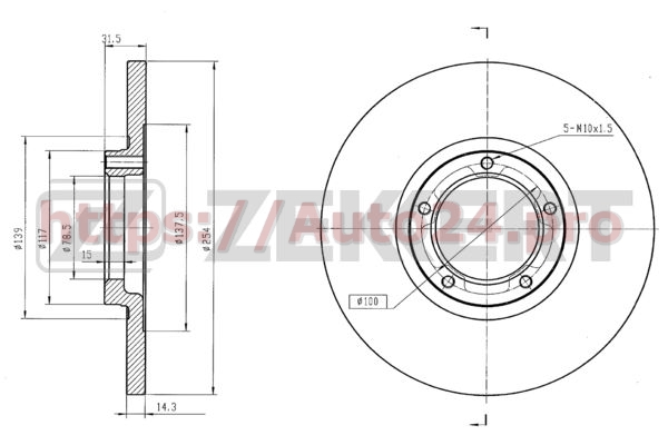 BS-5764 Zekkert для FORD 6135249