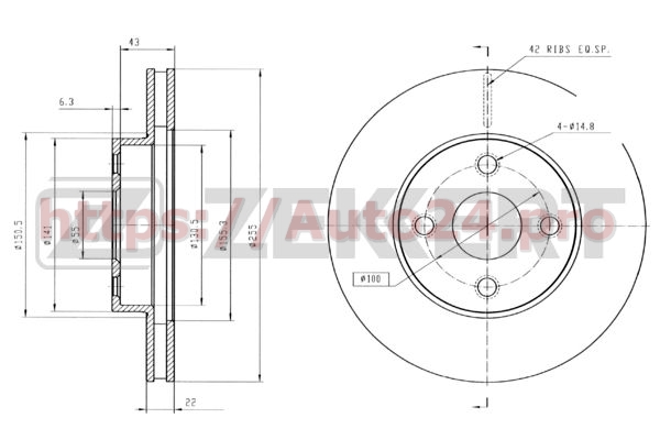 BS-5777 Zekkert для TOYOTA 4351212610