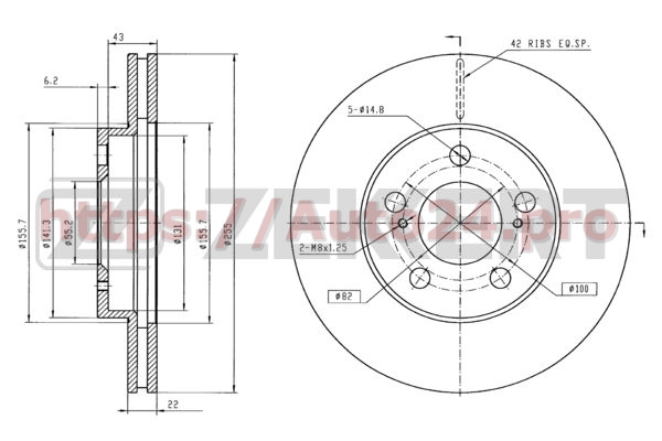 BS-5779 Zekkert для TOYOTA 4351247030