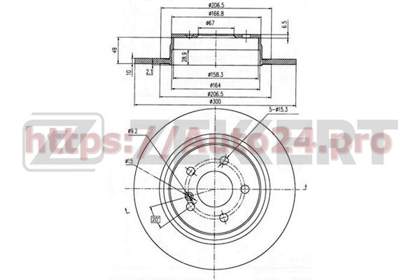 BS-5785 Zekkert для MERCEDES BENZ 2044230612