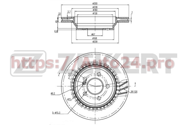 BS-5786 Zekkert для MERCEDES-BENZ 221423121207