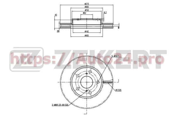 BS-5801 Zekkert для TOYOTA 4351212690