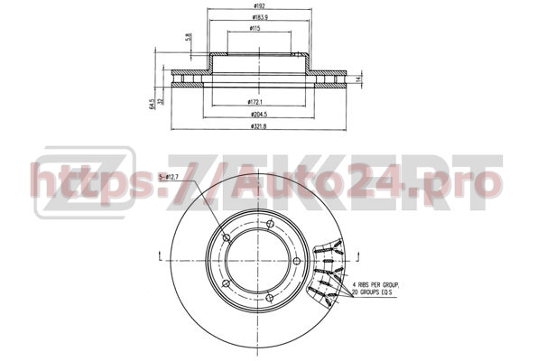 BS-5802 Zekkert для TOYOTA 4351260141