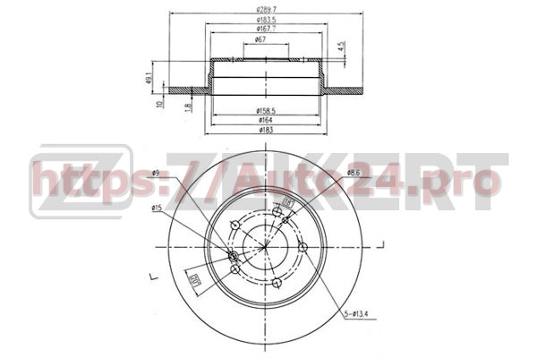 BS-5809 Zekkert для MERCEDES BENZ 2104231012