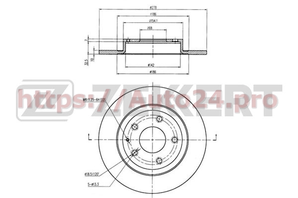 BS-5819 Zekkert для MAZDA GHT226251