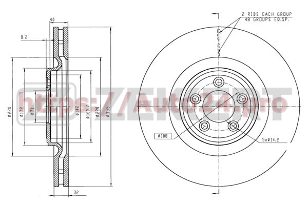 BS-5822 Zekkert для JAGUAR T2R5939