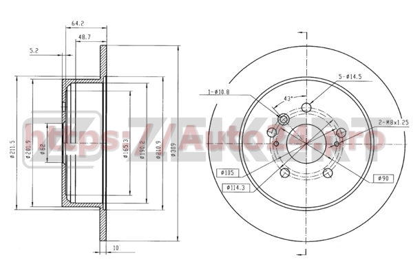 BS-5823 Zekkert для TOYOTA 4243148060