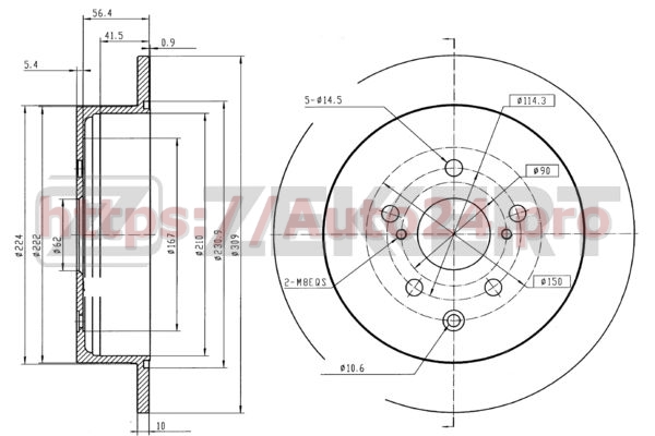 BS-5824 Zekkert для TOYOTA 4243148070