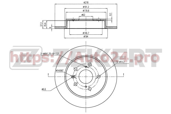 BS-5854 Zekkert для ALFA ROMEOFIATLANCIA 71768089