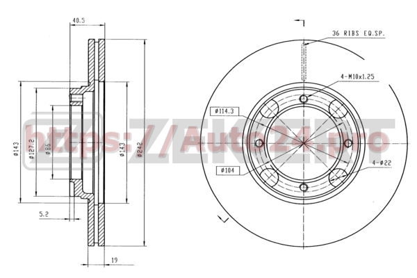 BS-5856 Zekkert для HYUNDAI 5171221B00