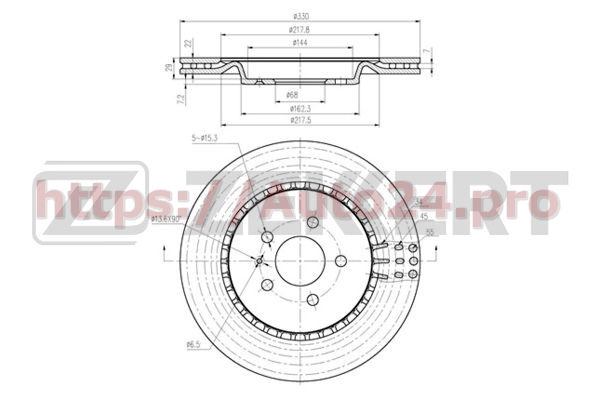 BS-5876 Zekkert для PORSCHE 95B615601A