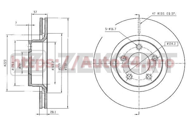BS-5881 Zekkert для DODGE 4779599AB