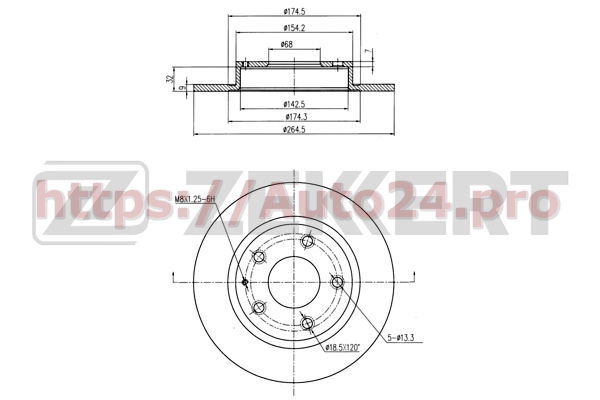 BS-5891 Zekkert для MAZDA BJS72251B