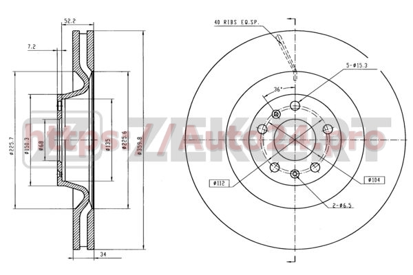 BS-5936 Zekkert для VAG 3D0615301M
