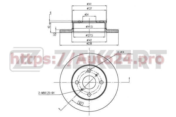 BS-5940 Zekkert для TOYOTA 4351235070