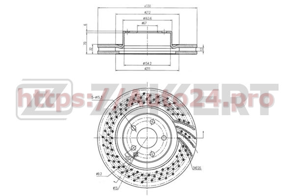 BS-5952 Zekkert для MERCEDES BENZ 2204212512