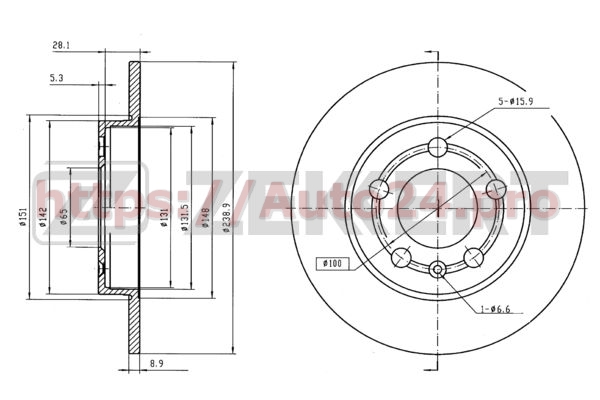 BS-5965 Zekkert для VAG 1J0615601D