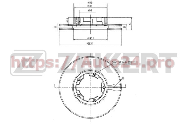BS-5983 Zekkert для NISSAN 40206F3904