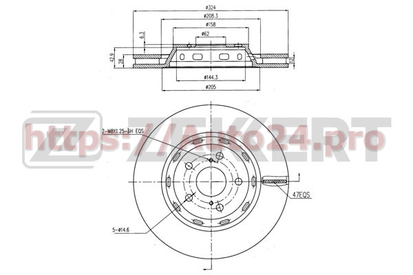 BS-5991 Zekkert для TOYOTA 435120T010