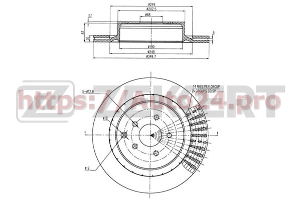 BS-5993 Zekkert для NISSAN 432061CA0A