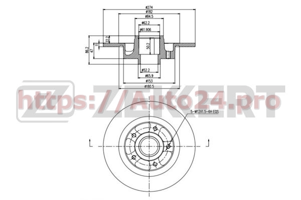 BS-5998 Zekkert для RENAULT 432000007R