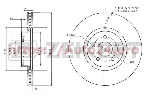 BS-6005 Zekkert для FORD 1829608