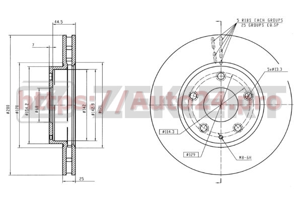 BS-6010 Zekkert для MAZDA B45A33251A