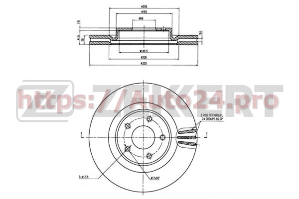 BS-6018 Zekkert для NISSAN 402063JA0A