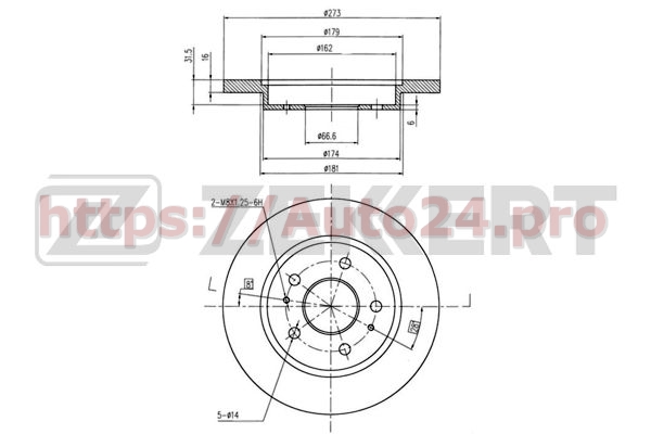 BS-6039 Zekkert для DAIHATSU 43512B4020