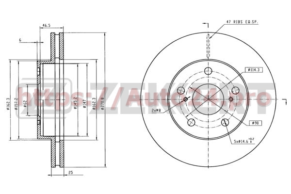 BS-6040 Zekkert для TOYOTA 4351228090