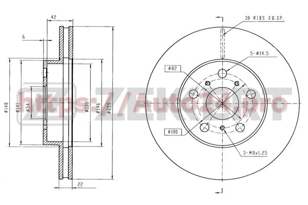 BS-6044 Zekkert для TOYOTA 4351232180