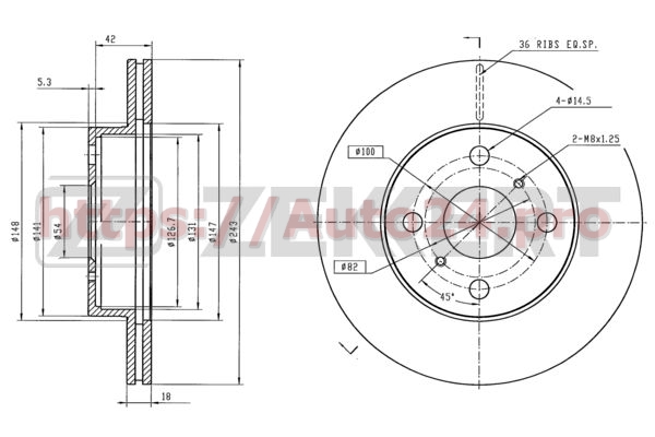 BS-6056 Zekkert для TOYOTA 4351220080