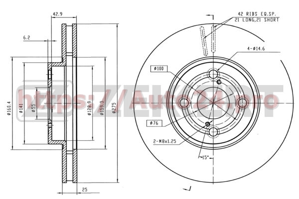 BS-6057 Zekkert для TOYOTA 4351202081