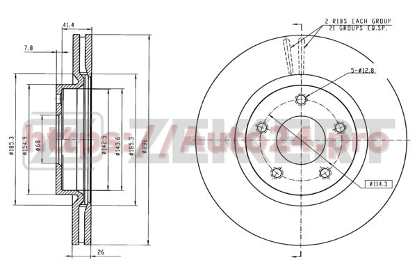 BS-6064 Zekkert для NISSAN 40206AC166