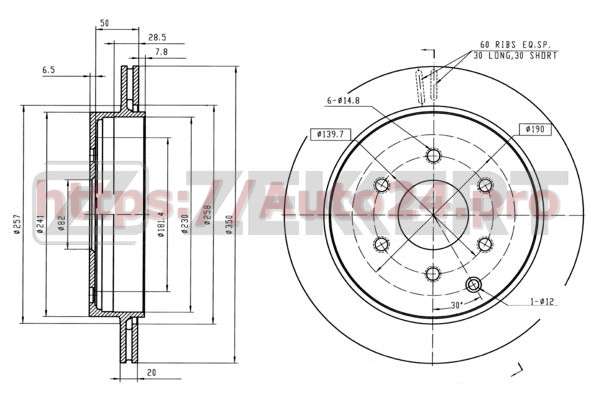 BS-6067 Zekkert для NISSAN 432061LB0A