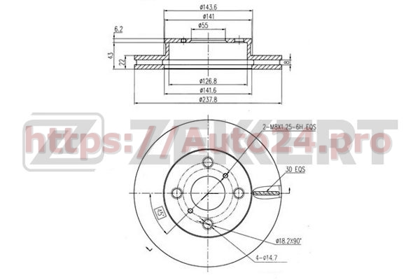 BS-6071 Zekkert для TOYOTA 4351220530