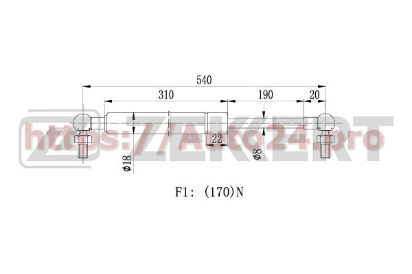 GF-1539 Zekkert для HONDA 74820SCA003