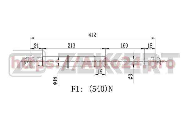 GF-1901 Zekkert для KIA 0K01G63610A