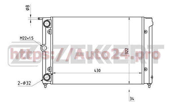 MK-1028 Zekkert для VAG 171121253CF