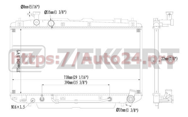 MK-1150 Zekkert для TOYOTA 1640028140