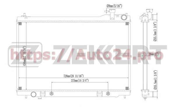 MK-1195 Zekkert для INFINITI 21460CM80B