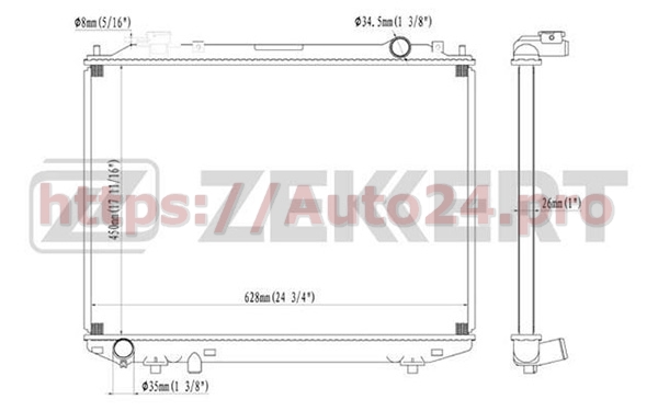 MK-1217 Zekkert для MAZDA 6M348005AA