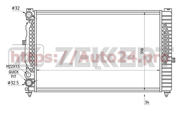MK-1335 Zekkert для VAG 8D0121251P