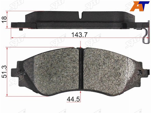 Колодки тормозные перед CHEVROLET LANOSDAEWOO GENTRARAVON NEXIA R3 16-  (диск 256mm)