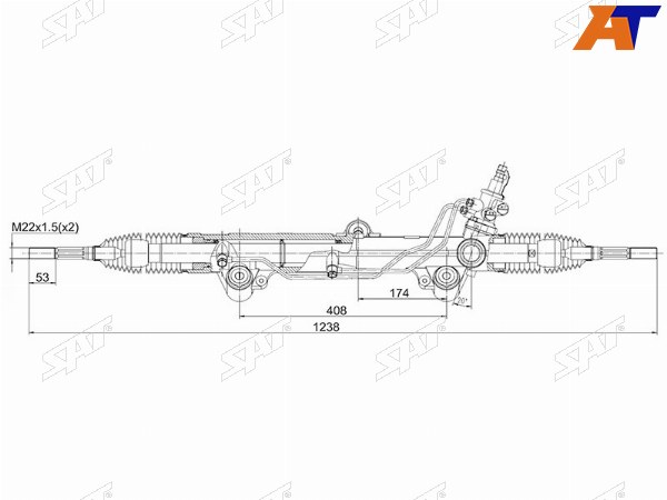 Рейка рулевая TOYOTA LAND CRUISER 200SEQUOIA 07-LEXUS LX570 07-
