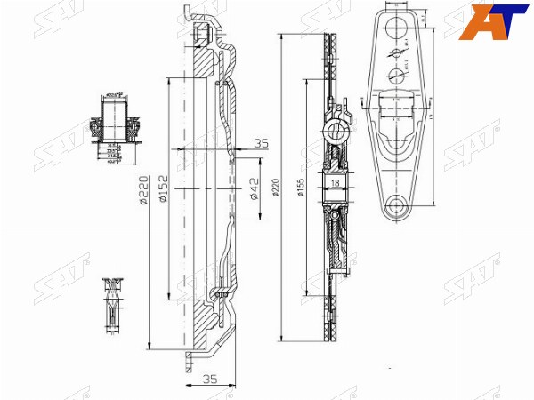 Комплект сцепления AUDI A3SKODA OCTAVIAVW GOLFJETTAPASSATPOLO 1.21.6 06-18